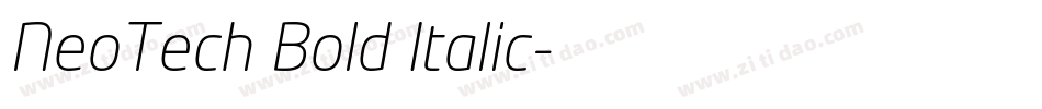 NeoTech Bold Italic字体转换